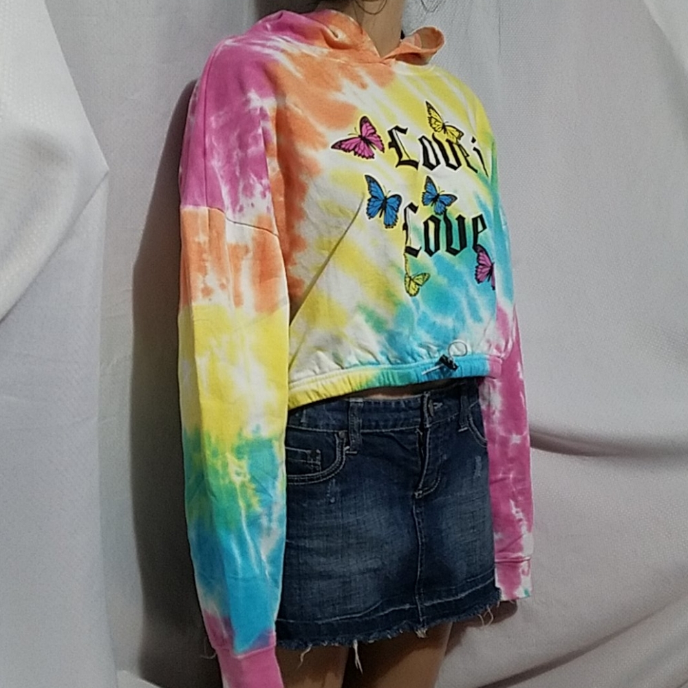 Faded rose crop hooded - Picture 4 of 5